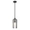 Z-Lite Alverton 1 Light Mini Pendant, Matte Black & Clear 3036MP-MB - alternate 1